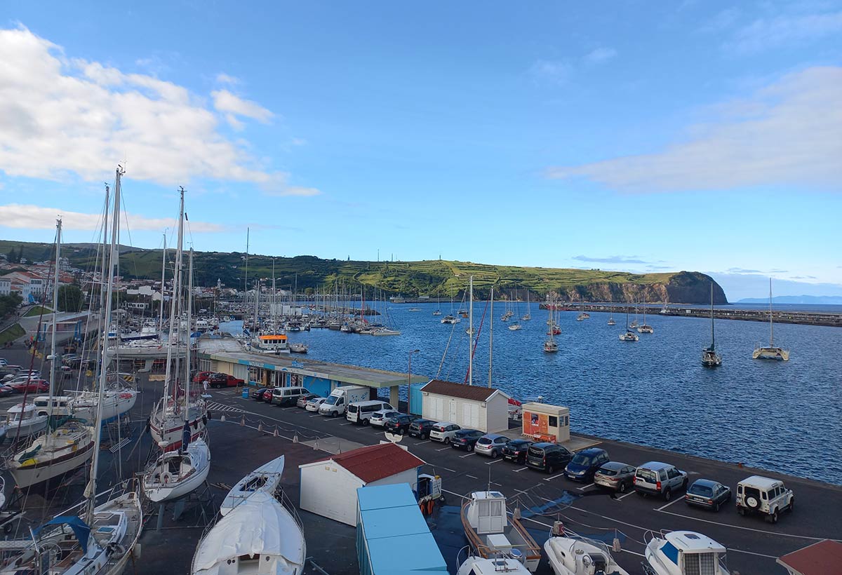 Sailboats sailing in the Azores