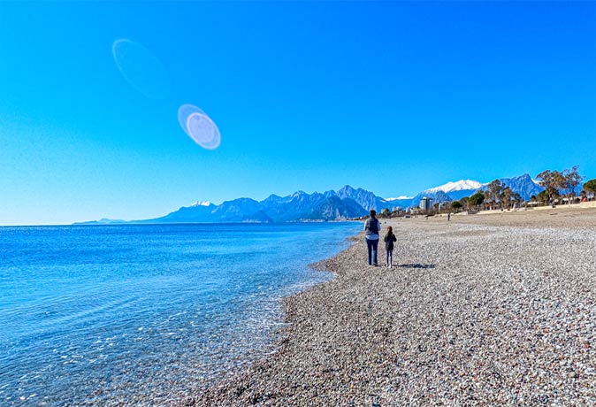 a beach in Antalya