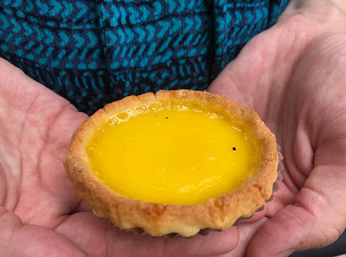 a traditional Hong Kong egg tart a traditional Hong Kong egg tart