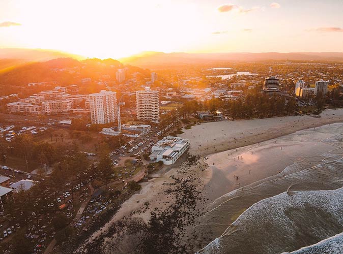 a view of Burleigh Heads, Gold Coast a view of Burleigh Heads, Gold Coast