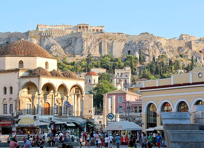 the Monastiraki Square in Athens