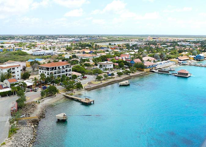 an aerial view of Bonaire an aerial view of Bonaire