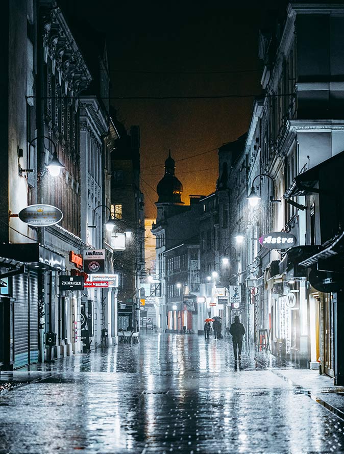 a rainy night in Sarajevo a rainy night in Sarajevo