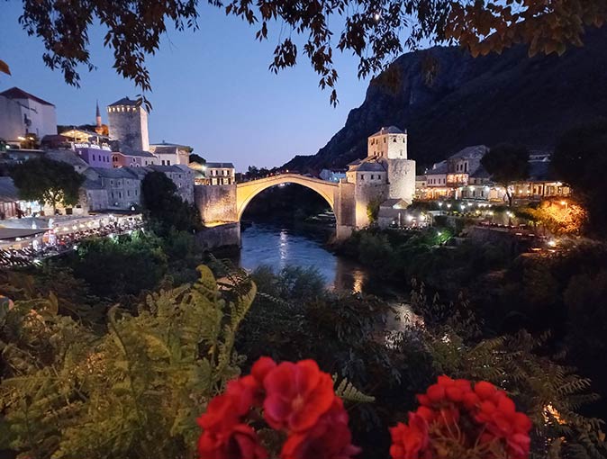 Mostar at night
