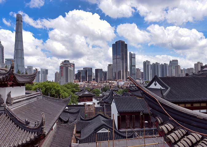 take enough time to explore Shanghai modern and traditional buildings making up the skyline of Shanghai