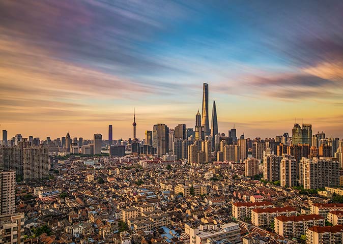 Where to stay in Shanghai, China an aerial view of Shanghai, China