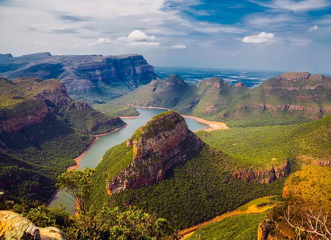 Blyde River Canyon - 2 week South Africa itinerary an aerial view of Blyde River Canyon