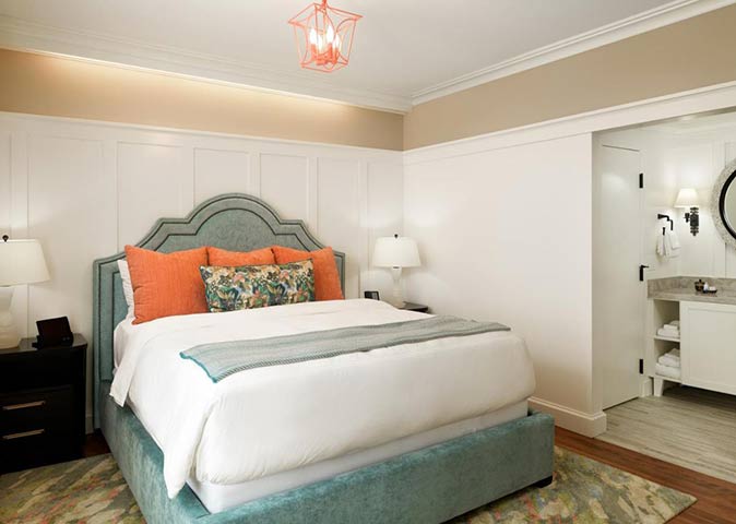 a king size bed in a white room