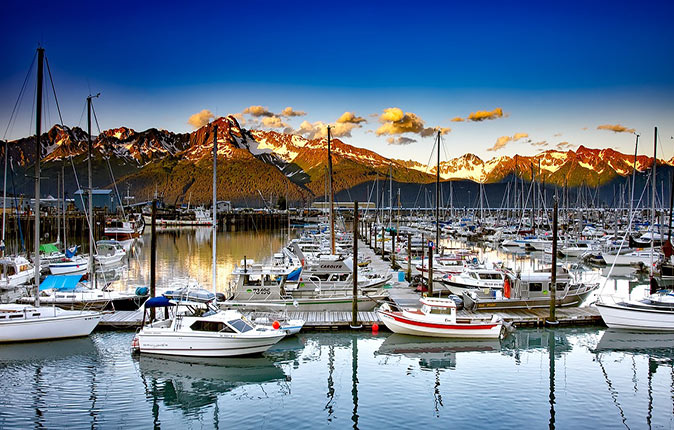 The town of Seward, day 3 and 4 of this Alaska itinerary several docked boats