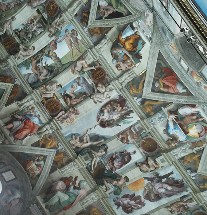 The Sistine Chapel in Vatican City famous paintings on the ceiling of the Sistine Chapel in Vatican City