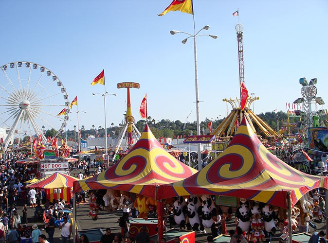 unique things to do in Los Angeles tents and a lot of people at an outdoor fair