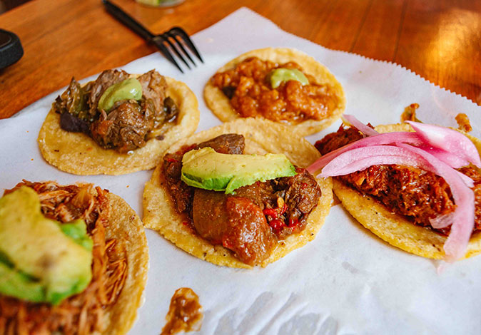 LA off the beaten path - local tips for cheap places to eat Several tacos and a fork