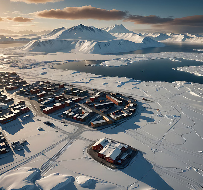 Unique Antarctica cruise to the Ross Sea A small number of buildings surrounded by an icy and snow covered landscape in Antarctica