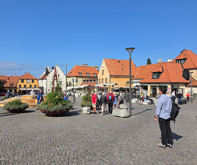 Visiting Visby as part of a workation trip Aerial view of Visby, Gotland